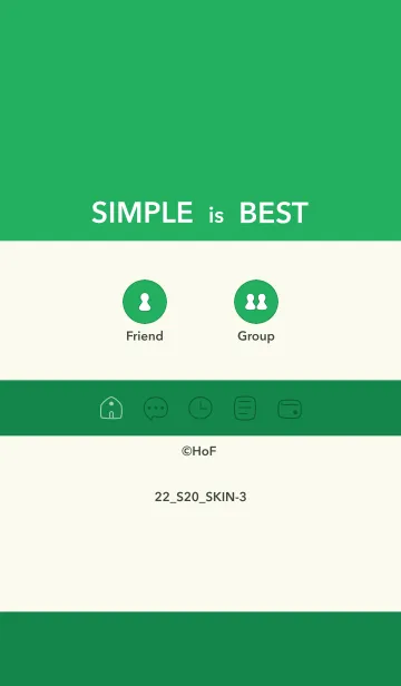 [LINE着せ替え] シンプル22 S20 グリーン1-3の画像1