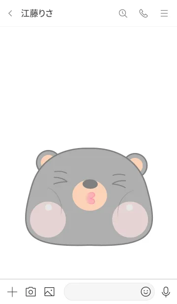 [LINE着せ替え] Simple Love U Black Bear Theme (JP)の画像3