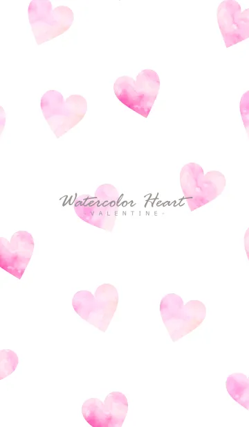 [LINE着せ替え] Watercolor Heart -VALENTINE- 6の画像1