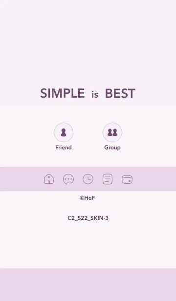 [LINE着せ替え] シンプルC2 S22 パープル3-3の画像1