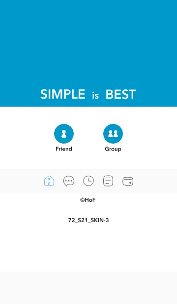 [LINE着せ替え] シンプル72 S21 ブルー2-3の画像1