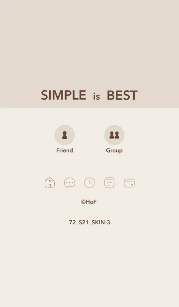 [LINE着せ替え] シンプル72 S21 ブラウン2-3の画像1