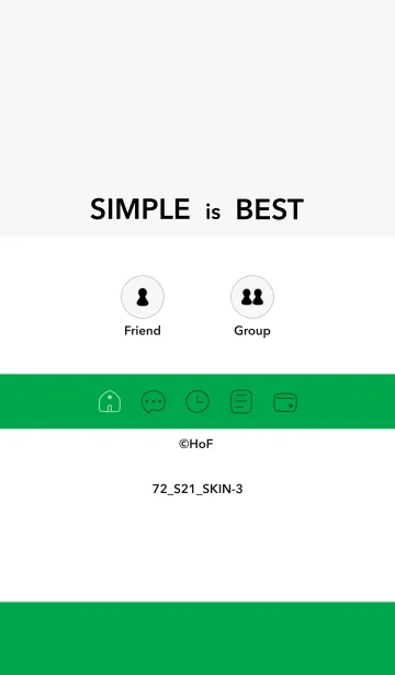 [LINE着せ替え] シンプル72 S21 グリーン2-3の画像1