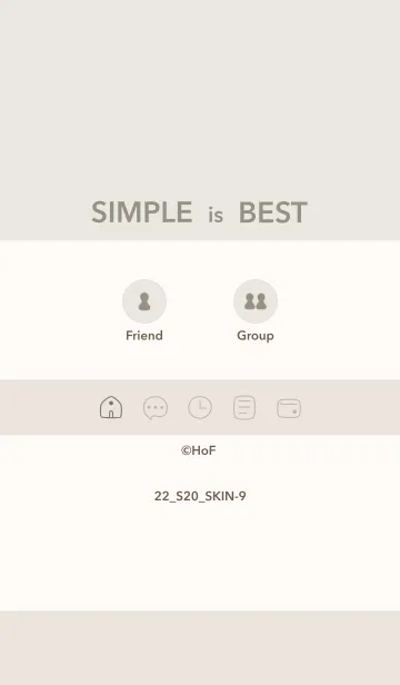 [LINE着せ替え] シンプル22 S20 ベージュ1-9の画像1