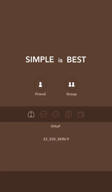 [LINE着せ替え] シンプル22 S20 ブラウン1-9の画像1
