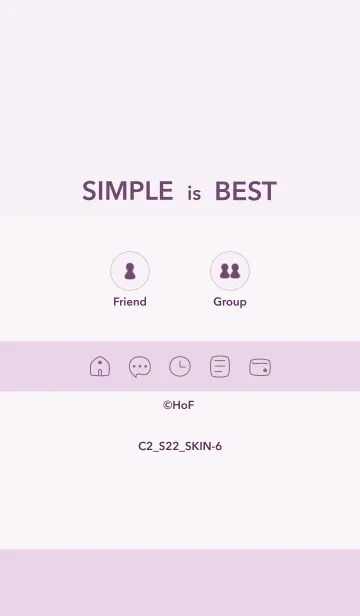 [LINE着せ替え] シンプルC2 S22 パープル3-6の画像1