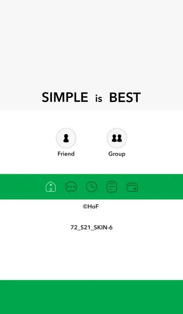 [LINE着せ替え] シンプル72 S21 グリーン2-6の画像1