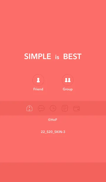 [LINE着せ替え] シンプル22 S20 レッド1-3の画像1