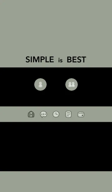[LINE着せ替え] シンプルC1_16_スモーキーMアッシュ 黒2-9の画像1