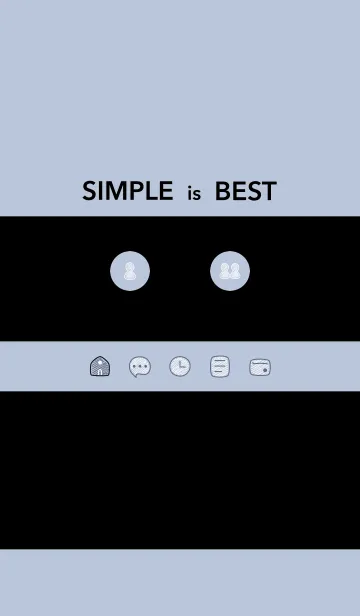 [LINE着せ替え] シンプルC1_16_ホワイトアッシュ 黒2-9の画像1