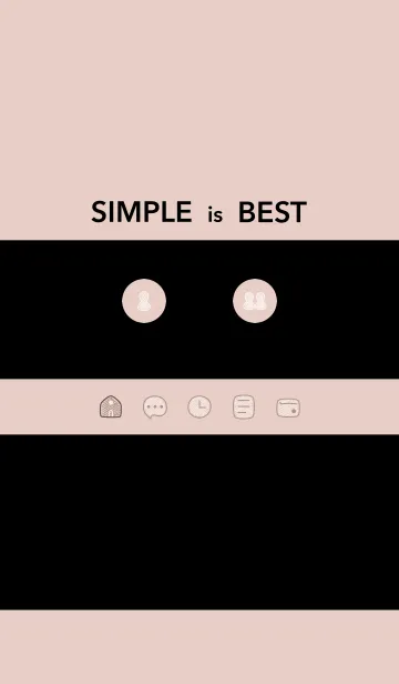 [LINE着せ替え] シンプル21_16_ベージュ 黒2-3の画像1