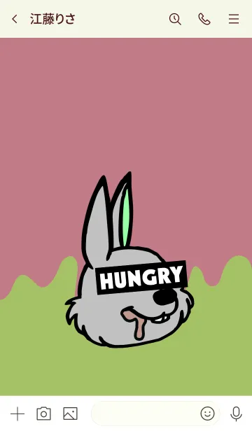 [LINE着せ替え] ハングリー ラビット 007の画像3