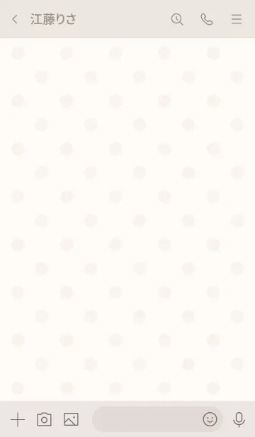 [LINE着せ替え] ドット柄のリボン＊ベージュの画像3