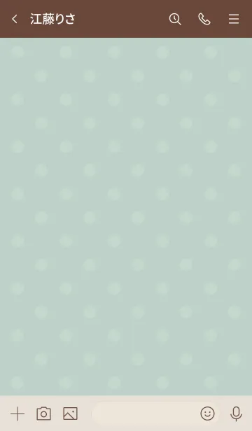 [LINE着せ替え] ドット柄のリボン＊くすみグリーンの画像3