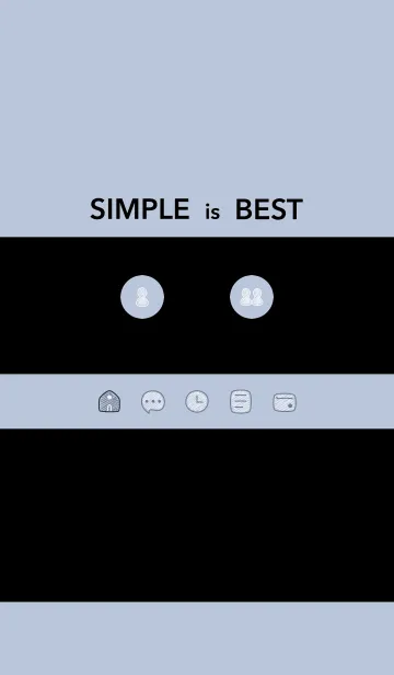 [LINE着せ替え] シンプル71_16_ホワイトアッシュ 黒2-6の画像1