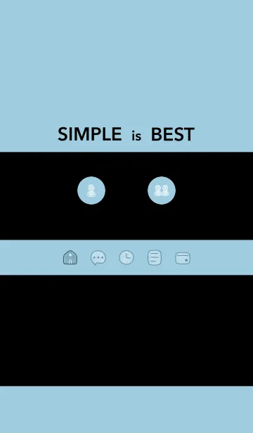 [LINE着せ替え] シンプル21_16_シアン 黒2-3の画像1