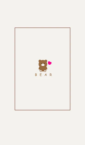 [LINE着せ替え] SIMPLE BEAR AND SMALL HEART.の画像1