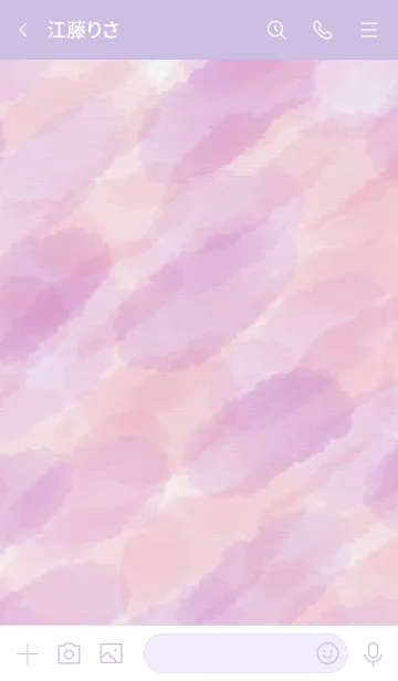 [LINE着せ替え] 水彩滲み ピンク パープル9の画像3