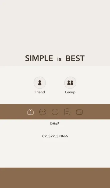 [LINE着せ替え] シンプルC2 S22 ブラウン3-6の画像1