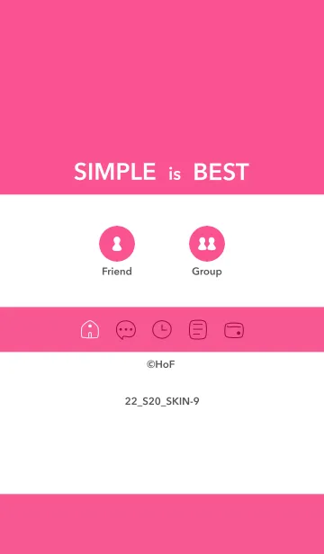 [LINE着せ替え] シンプル22 S20 ピンク1-9の画像1