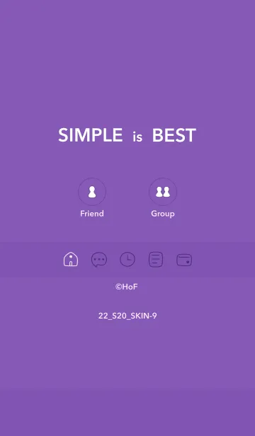 [LINE着せ替え] シンプル22 S20 パープル1-9の画像1