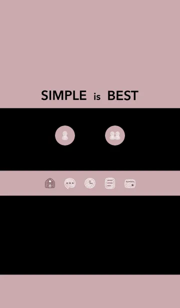 [LINE着せ替え] シンプルC1_16_ピンク2 黒2-7の画像1