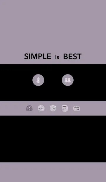 [LINE着せ替え] シンプル71_16_パープル 黒2-4の画像1