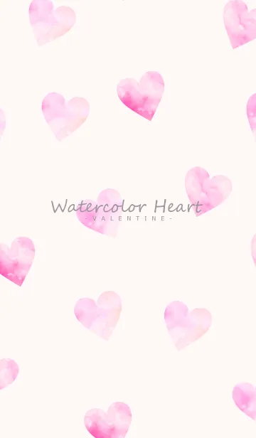 Watercolor Heart -LOVE VALENTINE- 6の着せ替えメイン画像
