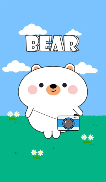 [LINE着せ替え] Be Cute White Bear Theme (JP)の画像1