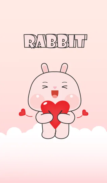 [LINE着せ替え] Pink Rabbit With Love Theme (JP)の画像1
