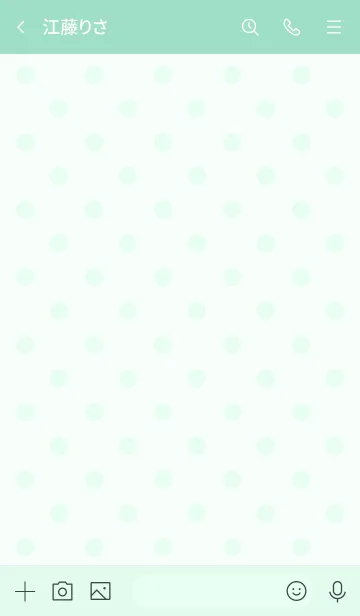 [LINE着せ替え] ドット柄のお花＊ライムグリーンの画像3