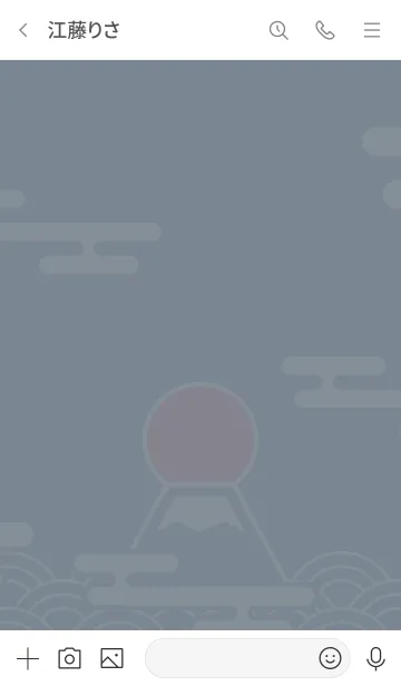 [LINE着せ替え] 富士山／大吉 紺色の画像3