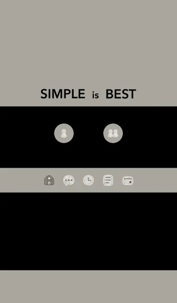 [LINE着せ替え] シンプルC1_16_スモーキーアッシュ 黒2-7の画像1