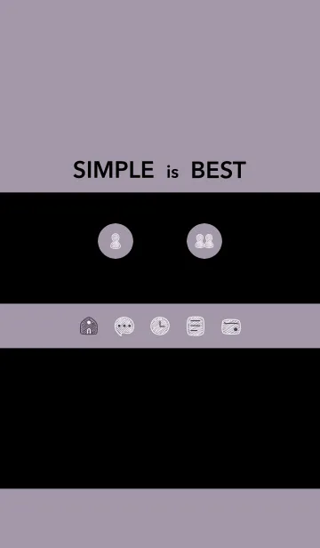 [LINE着せ替え] シンプルC1_16_パープル 黒2-7の画像1