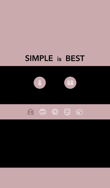 [LINE着せ替え] シンプル71_16_ピンク2 黒2-4の画像1