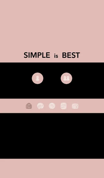 [LINE着せ替え] シンプルC1_16_ピンク 黒2-8の画像1