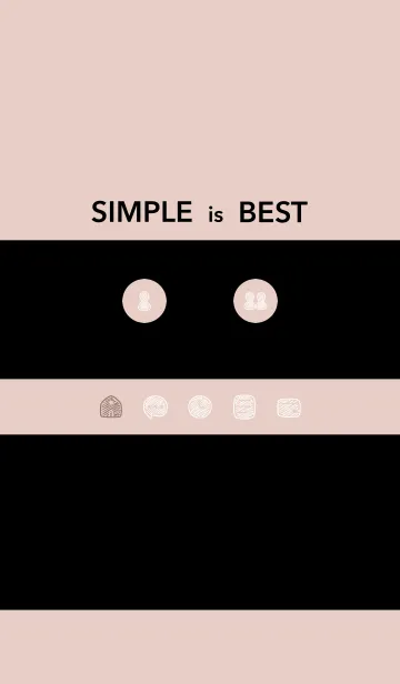 [LINE着せ替え] シンプルC1_16_ベージュ 黒2-8の画像1