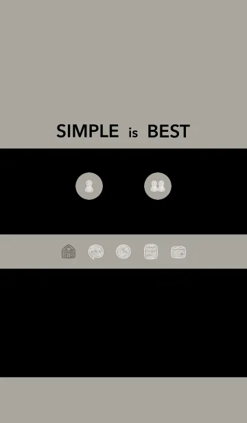 [LINE着せ替え] シンプル71_16_スモーキーアッシュ 黒2-5の画像1