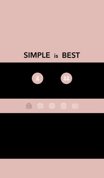 [LINE着せ替え] シンプル21_16_ピンク 黒2-2の画像1