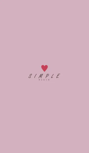 [LINE着せ替え] -DUSKY PINK BROWN SIMPLE HEART- 12の画像1