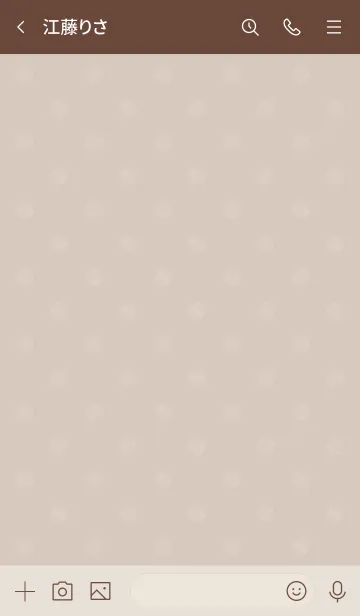 [LINE着せ替え] ドット柄のお花＊くすみベージュの画像3