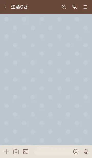 [LINE着せ替え] ドット柄のお花＊くすみブルーの画像3