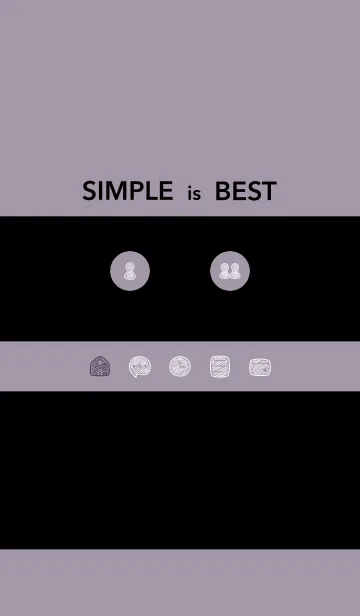 [LINE着せ替え] シンプルC1_16_パープル 黒2-8の画像1