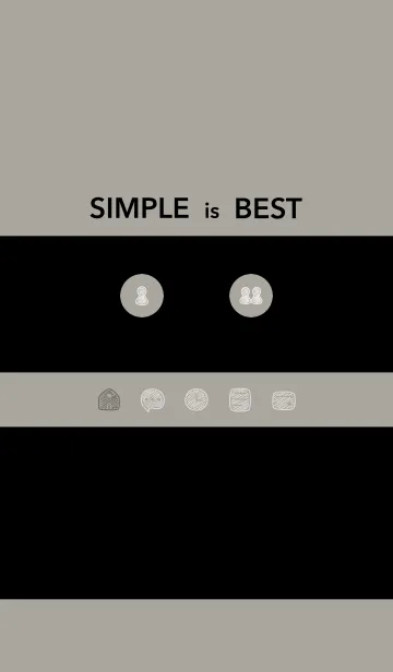 [LINE着せ替え] シンプル21_16_スモーキーアッシュ 黒2-2の画像1