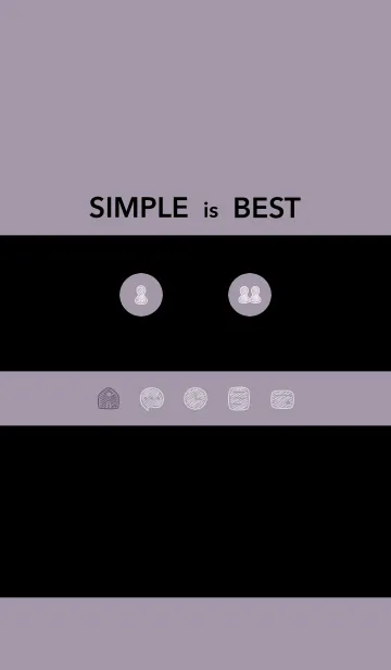 [LINE着せ替え] シンプル21_16_パープル 黒2-2の画像1