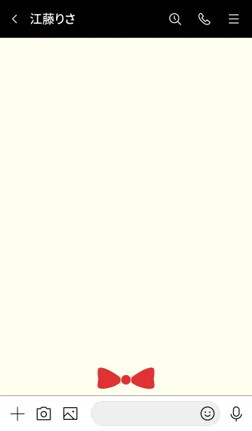 [LINE着せ替え] BORDER & RIBBON -BLACK+RED-の画像3