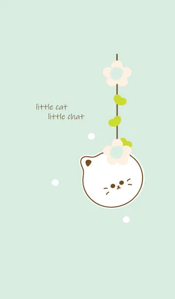 [LINE着せ替え] little cat with little flower 65の画像1