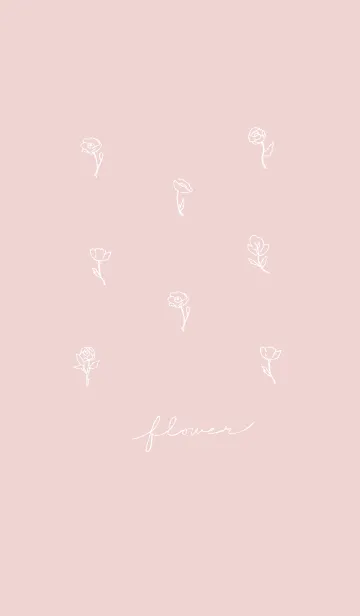 [LINE着せ替え] シンプルな花たち -ピンクホワイトの画像1