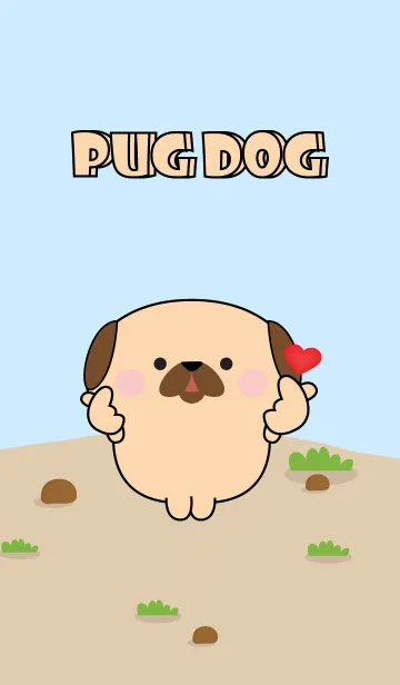 [LINE着せ替え] Emotions Cute Pug Dog Theme (JP)の画像1