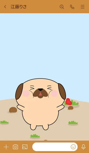 [LINE着せ替え] Emotions Cute Pug Dog Theme (JP)の画像3
